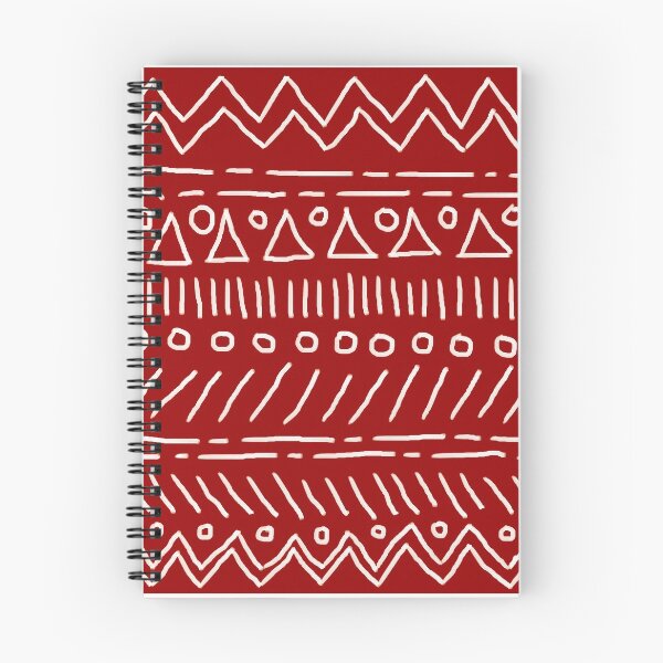 Item preview, White Tribal-Inspired Pattern on Red designed and sold by designcardinal.