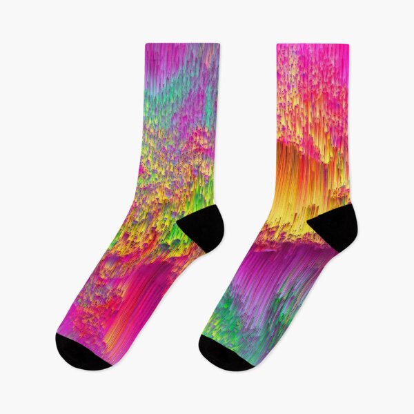 Item preview, Cosmic Pixels | Pixel Art | Pink, Green, Yellow | Colorful designed and sold by Jennifer Walsh Design.