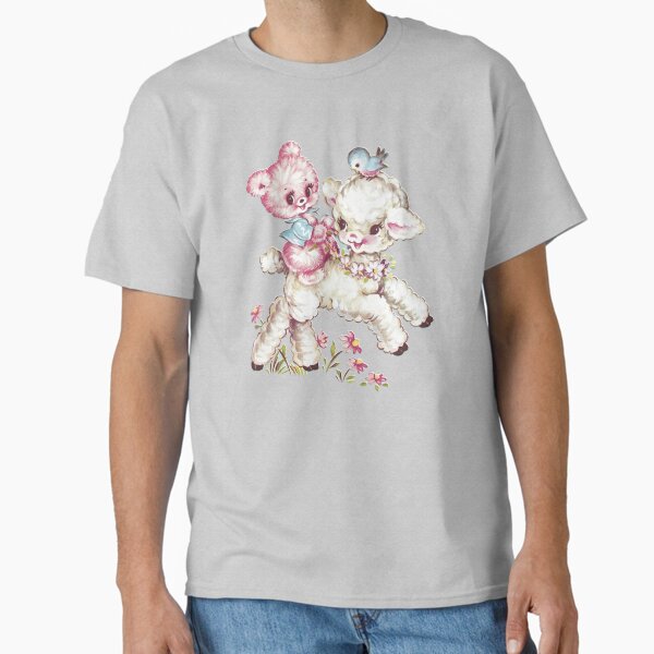 Item preview, Baby Teddy Bear & Lamb Vintage Animal Illustration designed and sold by mnkna.
