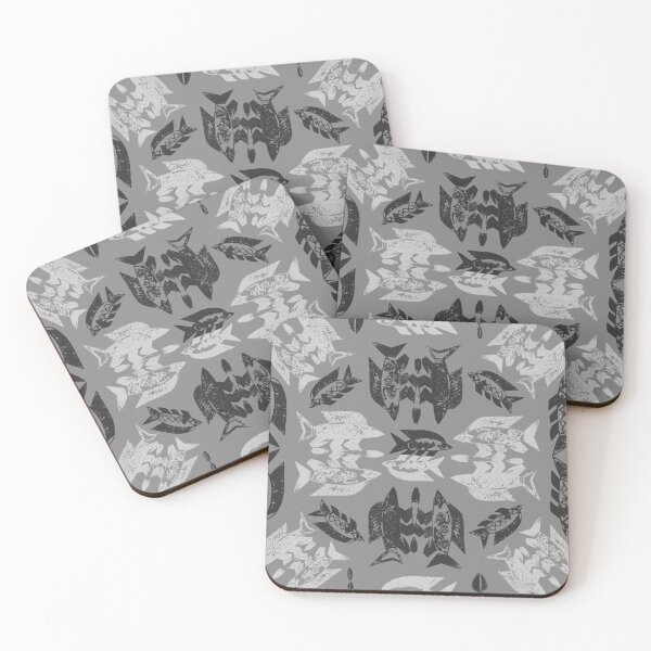 Item preview, Wild Ocean Fish - Black and Gray designed and sold by bmfabricdesigns.