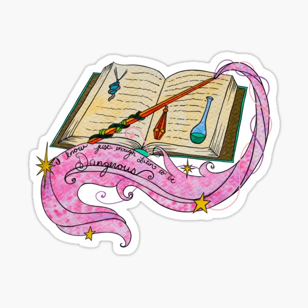 Threaten me with Latin Sticker