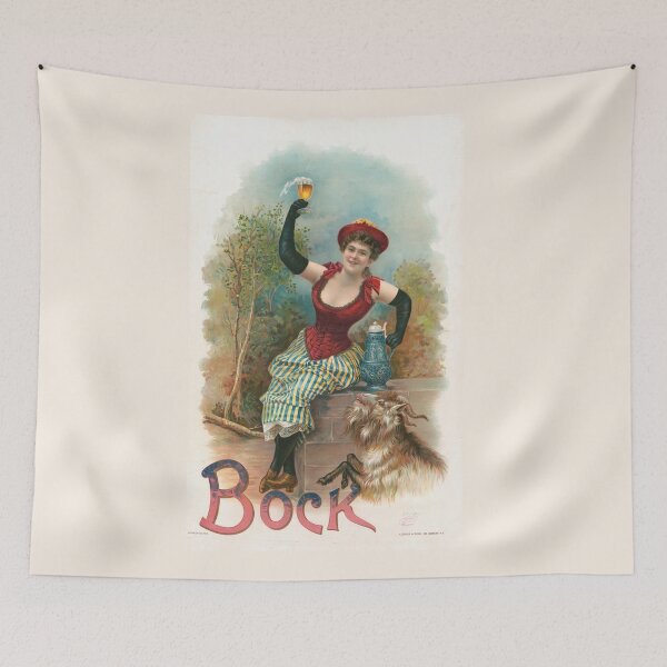 Item preview, Vintage Bock Beer Poster, Bock, Have one with me, no. 179 Henry Jerome Schile  -Vintage goat Poster-Bock Beer designed and sold by TeeARTHY.
