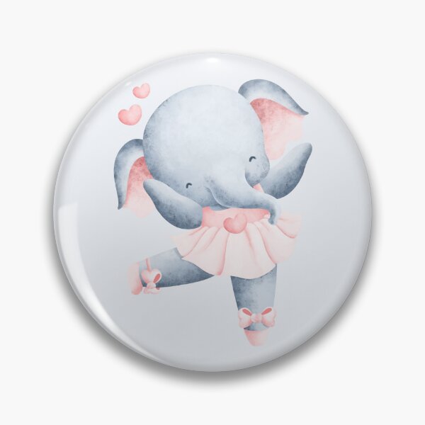 Item preview, Elephant ballerina nursery pattern for ballet girls baby room decor designed and sold by portrait4you.