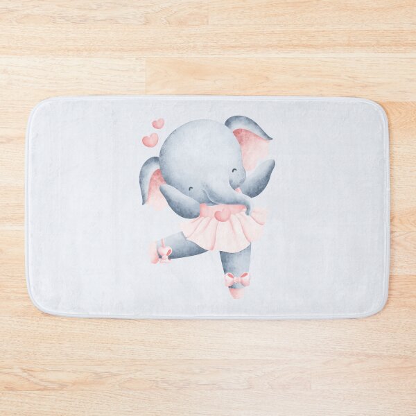 Item preview, Elephant ballerina nursery pattern for ballet girls baby room decor designed and sold by portrait4you.