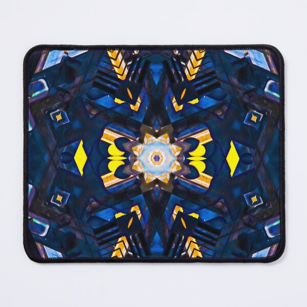 Item preview, Abstract yellow and blue flower designed and sold by BoxOfGraphics.