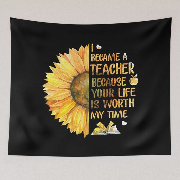Item preview, I Became A Teacher Because Your Life Is Worth My Time Tshirt designed and sold by infinitecity751.