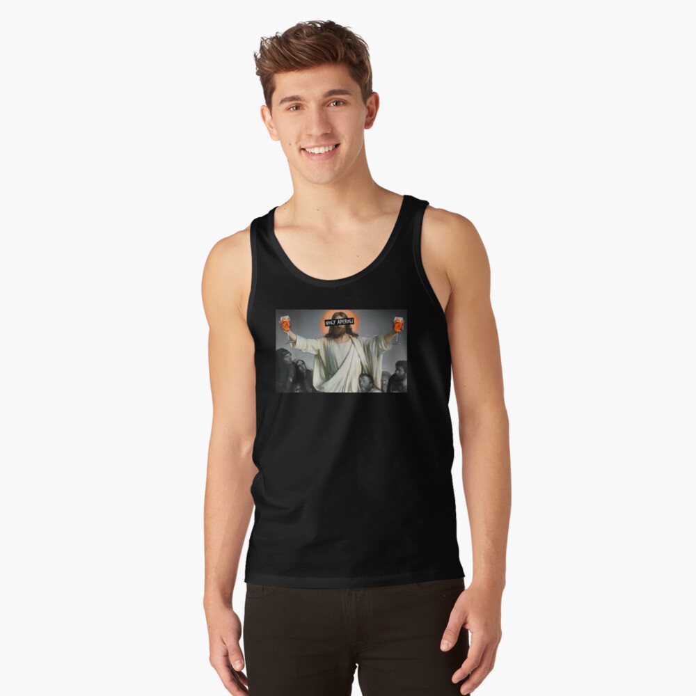 Holy aperoli gott hält ein glas wein Humor Tank Top