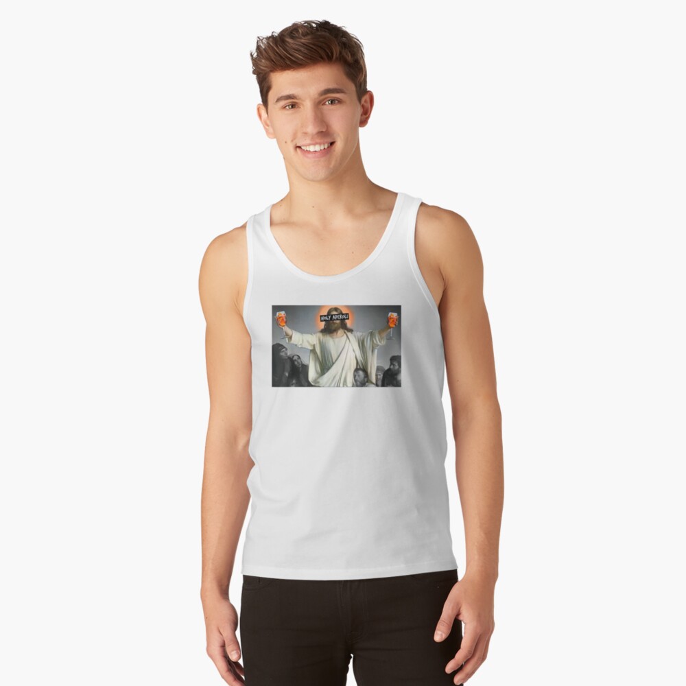 Holy aperoli gott hält ein glas wein Humor Tank Top Holy aperoli gott hält ein glas wein Humor Tank Top