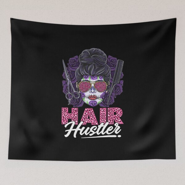Item preview, Hair Hustler Hairstylist Styler Skull Fun Stylist Beautician designed and sold by Andy8891.