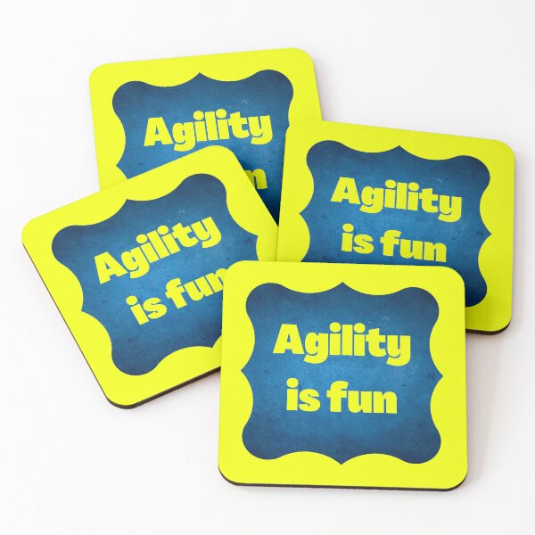 Item preview, Agility is fun in yellow and blue for agility and dog enthusiasts designed and sold by PausePapote.