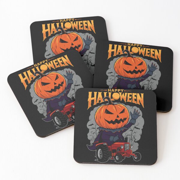 Item preview, Happy Halloween. Halloween pumpkin driving a corn tractor designed and sold by fekraart.