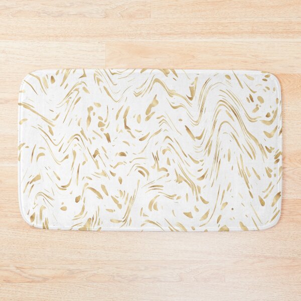 Item preview, Modern Gold White Dots Wavy Lines Abstract Design designed and sold by InovArtS.