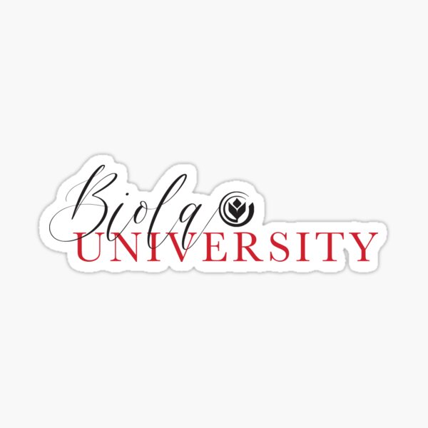 "Biola University " Sticker for Sale by awkwardlyartsyy Redbubble