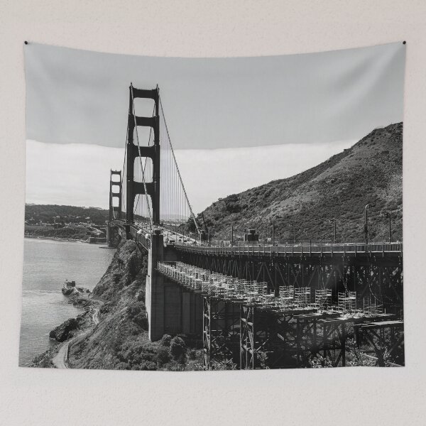 Item preview, San Fransisco Golden Gate Bridge in B/W designed and sold by lanartemus.