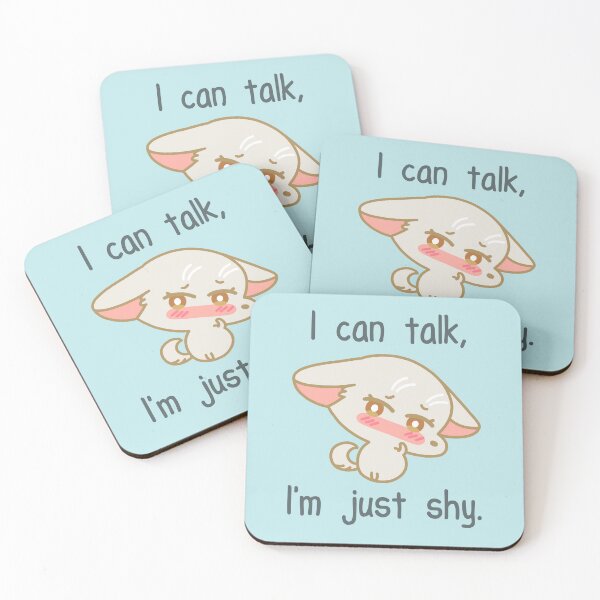 Item preview, I Can Talk, I'm Just Shy - Cute Jindo Yuki designed and sold by Larissa Melnik.