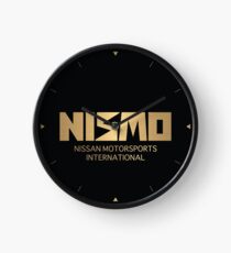 Retro Gold and Black Nismo Nissan Motorsport Logo Clock