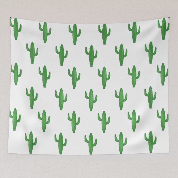 Aperçu de l'œuvre Cactus vert sur fond blanc créée et vendue par burbankdesigns.