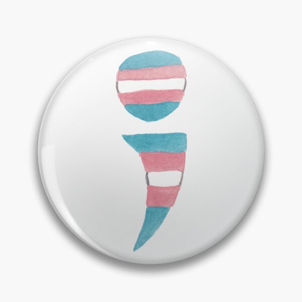Item preview, Transgender Semicolon designed and sold by middaymornings.