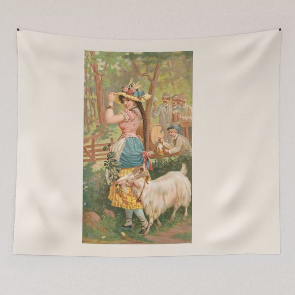 Item preview, Vintage Bock Beer Poster,  White bock [no. 113] (1889) Henry Jerome Schile  -Vintage goat Poster-Bock Beer designed and sold by TeeARTHY.
