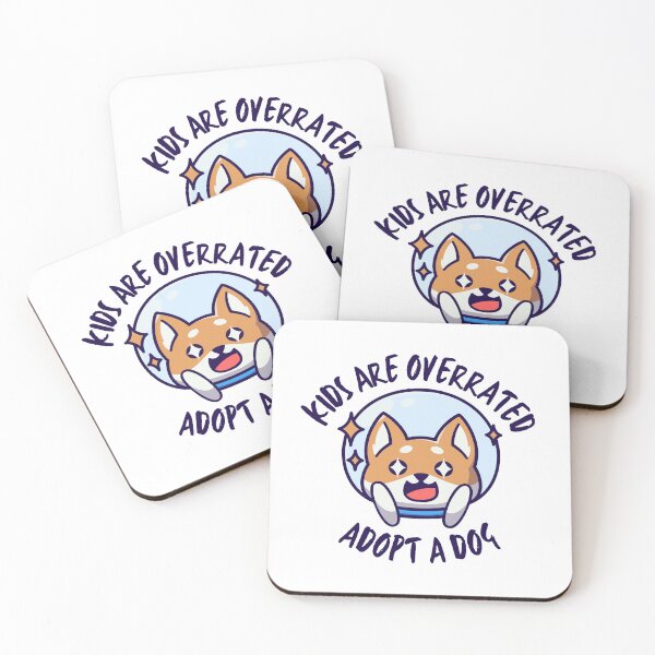 Aperçu de l'œuvre Les enfants sont surestimés Adoptez un chien créée et vendue par Pixelish.