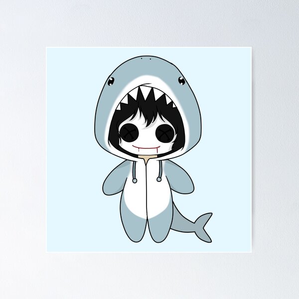 Item preview, creepypasta bloody painter shark costume doll designed and sold by EveryCuteThings.