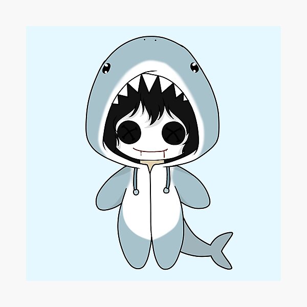 Item preview, creepypasta bloody painter shark costume doll designed and sold by EveryCuteThings.