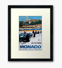 Gran Prix de Monaco, 1966, originales Vintage-Plakat Gerahmtes Wandbild