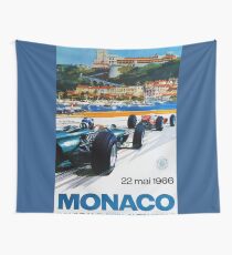 Gran Prix de Monaco, 1966, original vintage poster Wall Tapestry