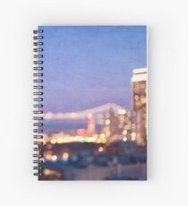 Bay Bridge Glow - San Francisco Spiral Notebook