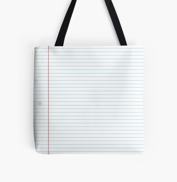 Notebook paper 2025 canvas tote bag