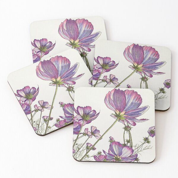 Item preview, Purple cosmos flowers  designed and sold by Karen Elaine Evans.