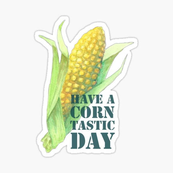 "Have a Corntastic Day Corn Kid Interview" Sticker for Sale by