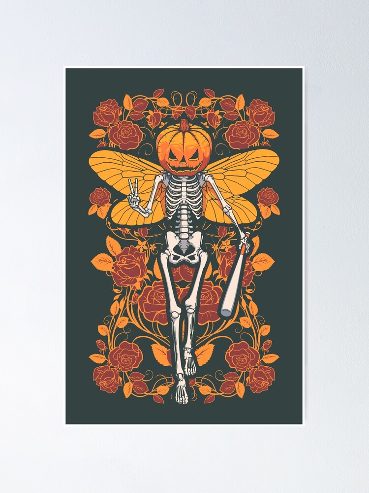 Fairycore Skeleton Butterfly Fairy Gothic Halloween Pumpkin