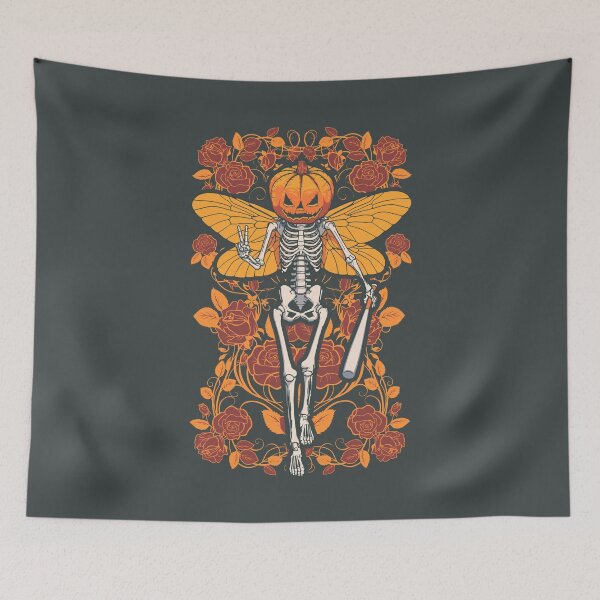 Item preview, Fairycore Skeleton Butterfly Fairy Gothic Halloween Pumpkin designed and sold by GrandeDuc.
