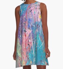 Aqua Dreams A-Line Dress