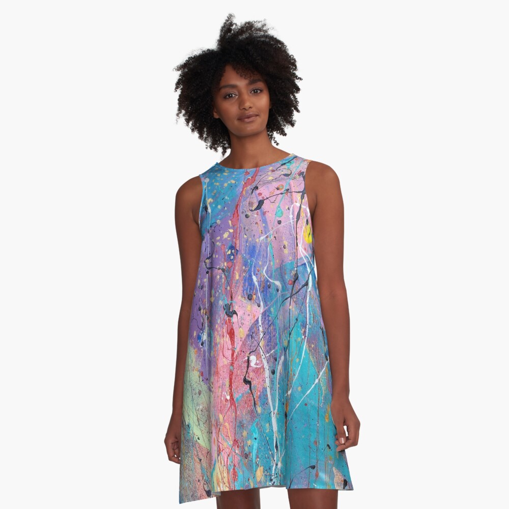 Aqua Dreams A-Line Dress