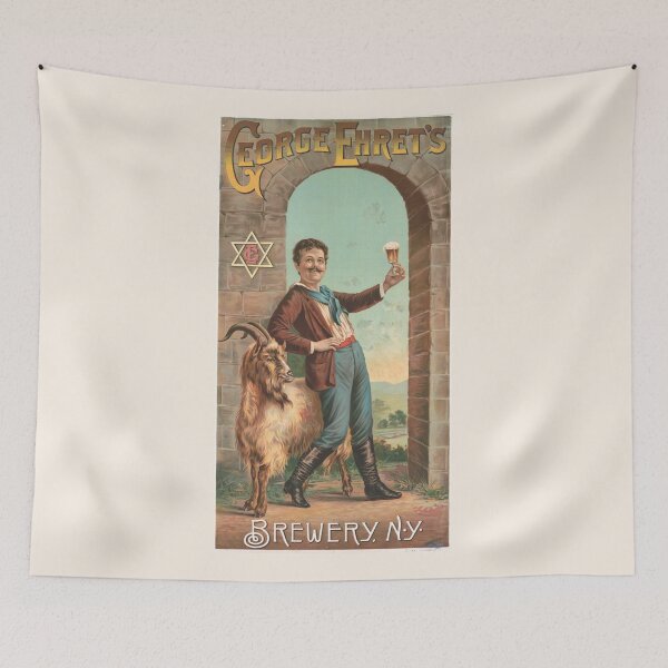 Item preview, Vintage Bock Beer Poster,  George Ehret’s brewery, N.Y. (1890) Henry Jerome Schile  -Vintage goat Poster-Bock Beer designed and sold by TeeARTHY.