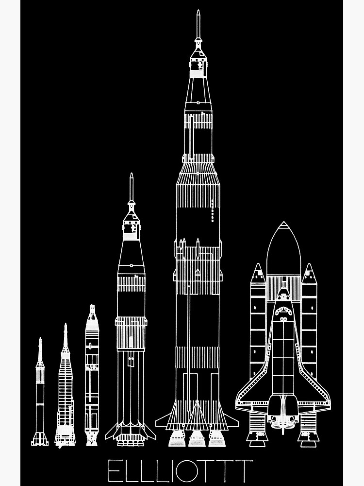 Discover Spacecraft (dark) Premium Matte Vertical Poster