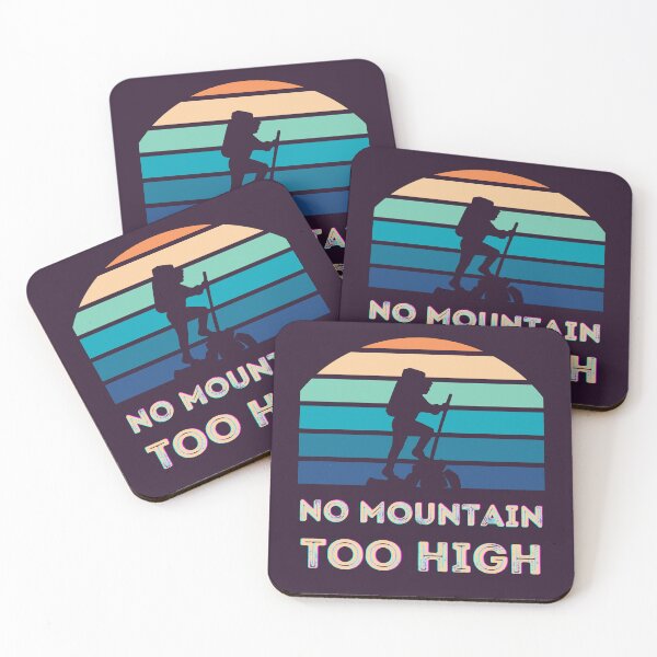 Item preview, No mountain Too high, hiker, retro, vintage designed and sold by artbleed.