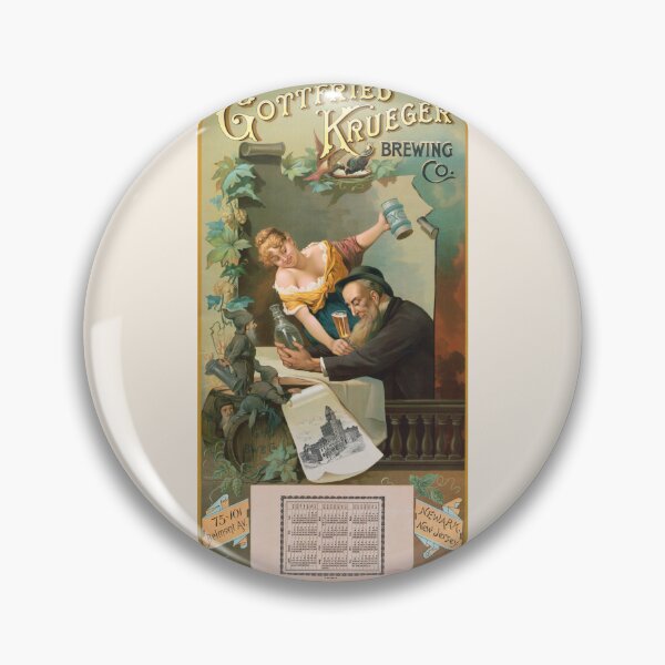 Item preview, Vintage Bock Beer Poster, Gottfried Krueger Brewing Co. (1891) Henry Jerome Schile -Vintage goat Poster-Bock Beer designed and sold by TeeARTHY.