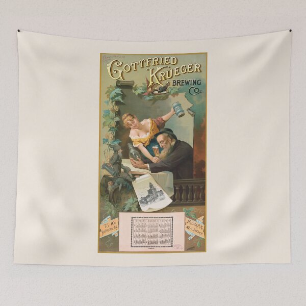 Item preview, Vintage Bock Beer Poster, Gottfried Krueger Brewing Co. (1891) Henry Jerome Schile -Vintage goat Poster-Bock Beer designed and sold by TeeARTHY.