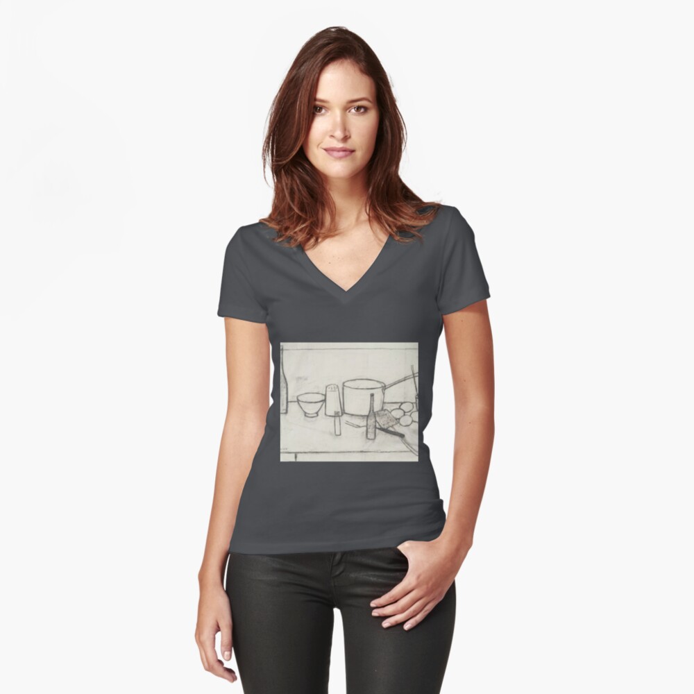 Item preview, Fitted V-Neck T-Shirt designed and sold by Golido.