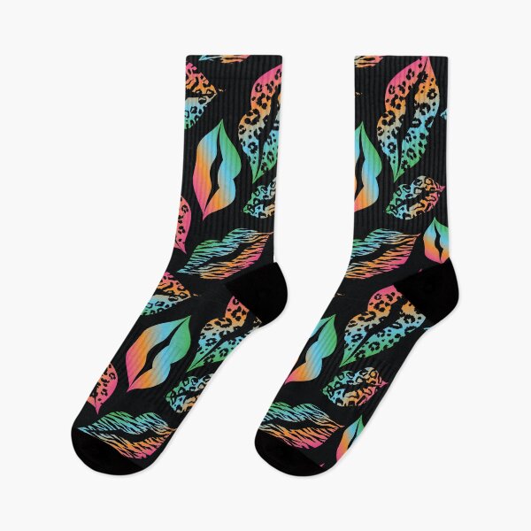 Item preview, Ombre Rainbow Zebra Leopard Lip Seamless Pattern designed and sold by bolimj.
