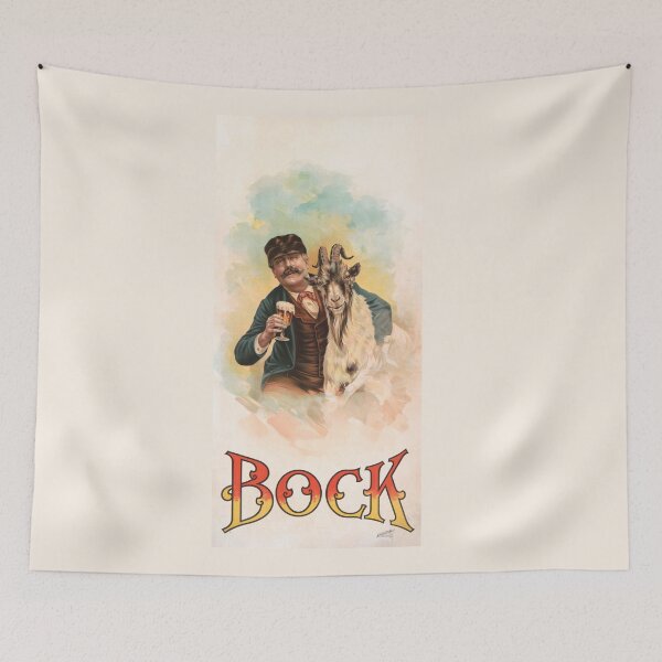 Item preview, Vintage Bock Beer Poster - Bock [beer no. 131] (1890) Henry Jerome Schile -Vintage goat Poster-Bock Beer designed and sold by TeeARTHY.