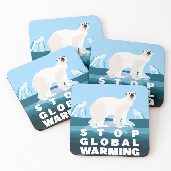Item preview, Stop global warming bear on the ice floe around everything has melted designed and sold by klimov0101.