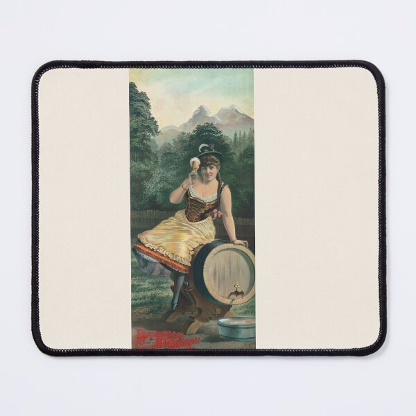 Item preview, Vintage Bock Beer Poster - Bavarian highland beer girl (1886) Henry Jerome Schile -Vintage goat Poster-Bock Beer designed and sold by TeeARTHY.