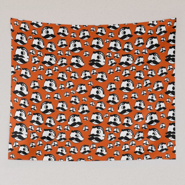 Item preview, Baltimore Maryland Icon Mustache Pattern Orange designed and sold by Draculaura2009.