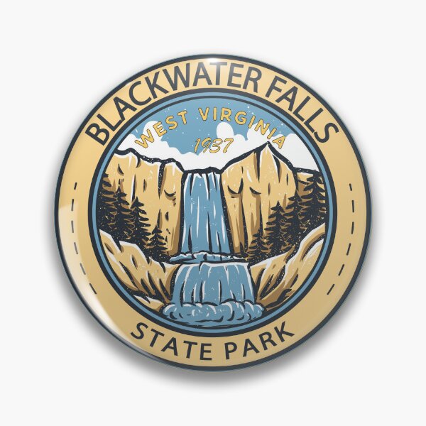 Artikelvorschau, Abzeichen für den Blackwater Falls State Park in West Virginia entworfen und verkauft von KrisSidDesigns.
