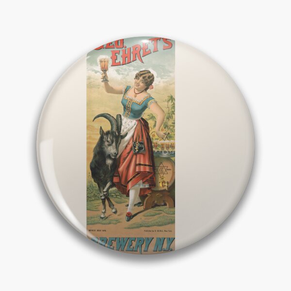 Item preview, Vintage Bock Beer Poster - Geo. Ehret’s brewery, Munich beer girl (1885) Henry Jerome Schile -Vintage goat Poster-Bock Beer designed and sold by TeeARTHY.