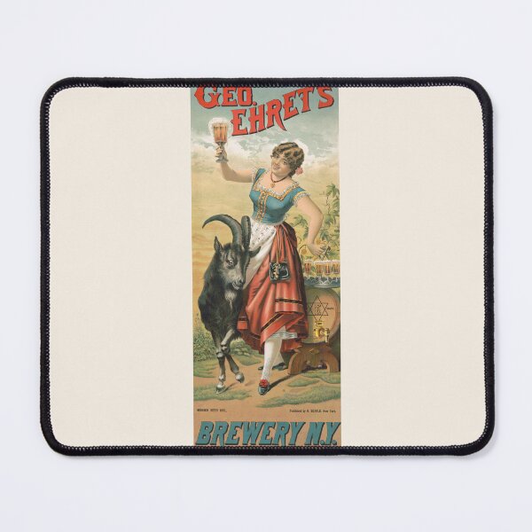 Item preview, Vintage Bock Beer Poster - Geo. Ehret’s brewery, Munich beer girl (1885) Henry Jerome Schile -Vintage goat Poster-Bock Beer designed and sold by TeeARTHY.